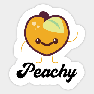 Peachy Kawaii Cute Peach Sticker